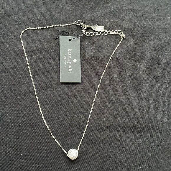 Kate Spade Silver Crystal Pavé Necklace - Picture 4 of 5